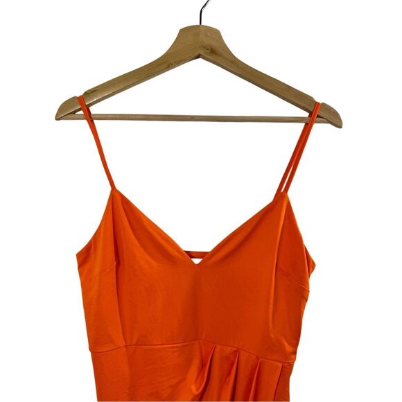 NWOT Superdown Orange Sleeveless Wrap Mini Dress Size S V-neck Spaghetti Strap - Picture 9 of 9